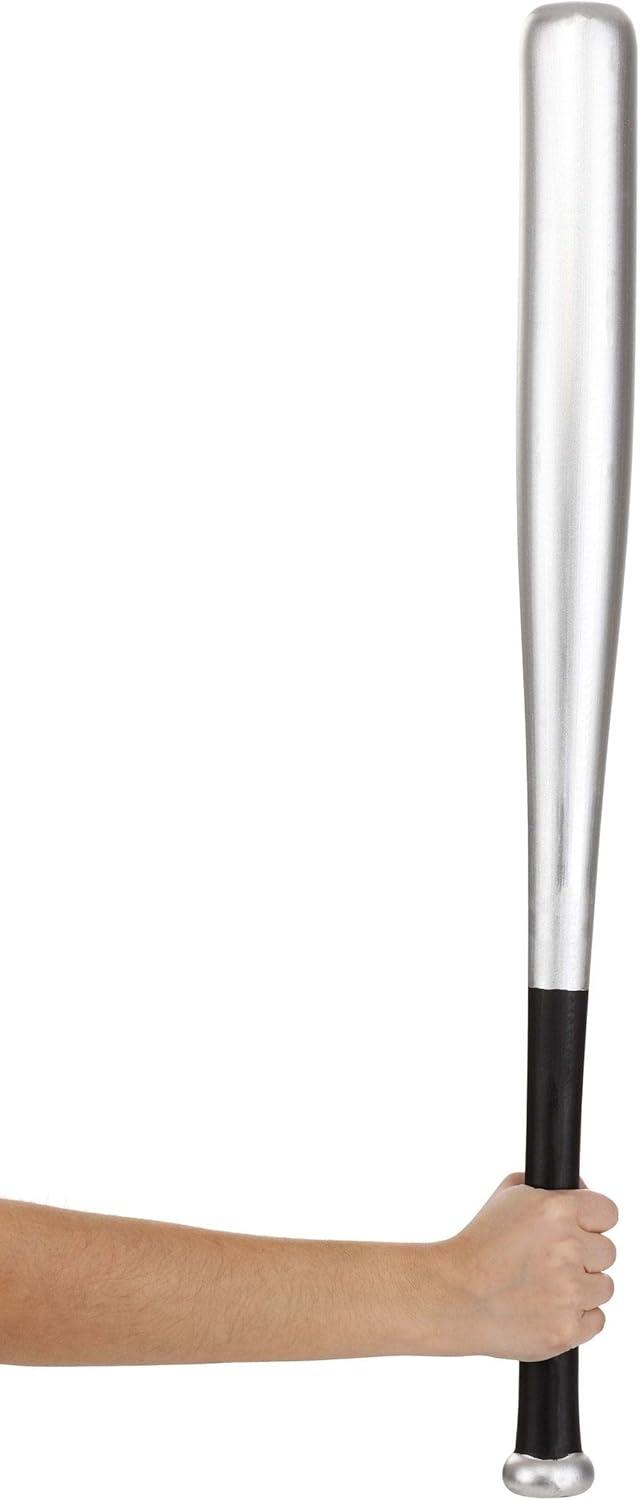 image:imageMetallic Silver Baseball Bat Costume Accessory Prop for Kids Baseball Player Costume