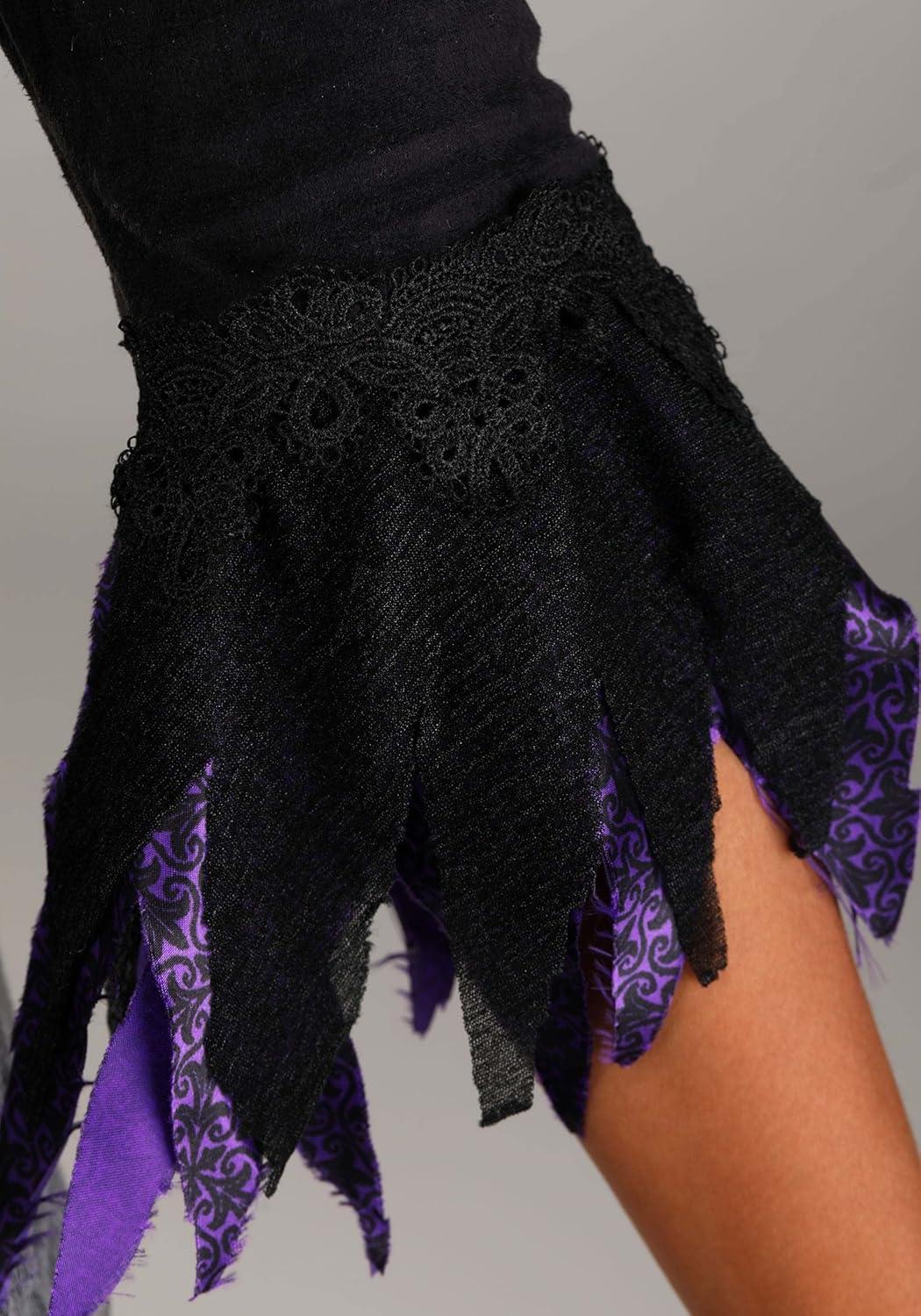 image:imageMidnight Purple Witch Womens Costume AnkleLength Gown Tattered Sleeves Cheesecloth Skirt Witch Hat