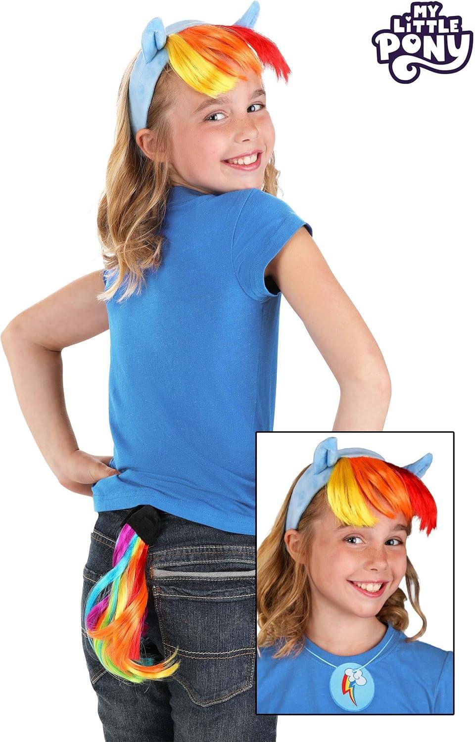 image:imageMy Little Pony Rainbow Dash Headband Tail amp Cutie Necklace Kit Accessories for Halloween and Dress Up