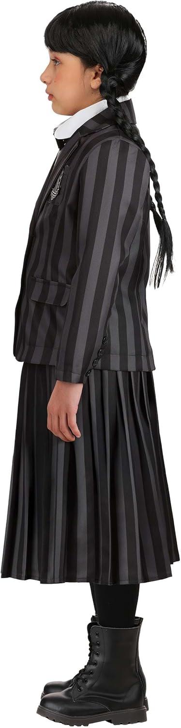 image:imageNevermore Academy Wednesday Addams Costume for Girls with Blazer Shirt Vest Skirt and Tie Halloween Uniform Outfit