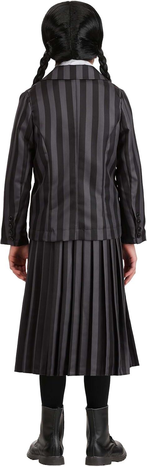 image:imageNevermore Academy Wednesday Addams Costume for Girls with Blazer Shirt Vest Skirt and Tie Halloween Uniform Outfit