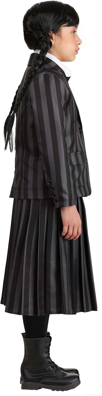 image:imageNevermore Academy Wednesday Addams Costume for Girls with Blazer Shirt Vest Skirt and Tie Halloween Uniform Outfit