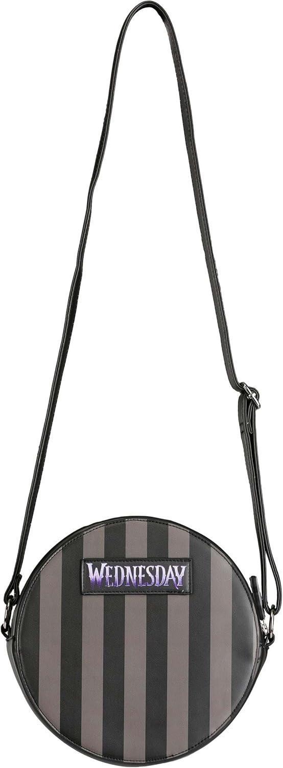 image:imageNevermore Academy Wednesday Dorm Purse Crossbody Handbag Shoulder Bag Official Wednesday Addams Costume Accessory
