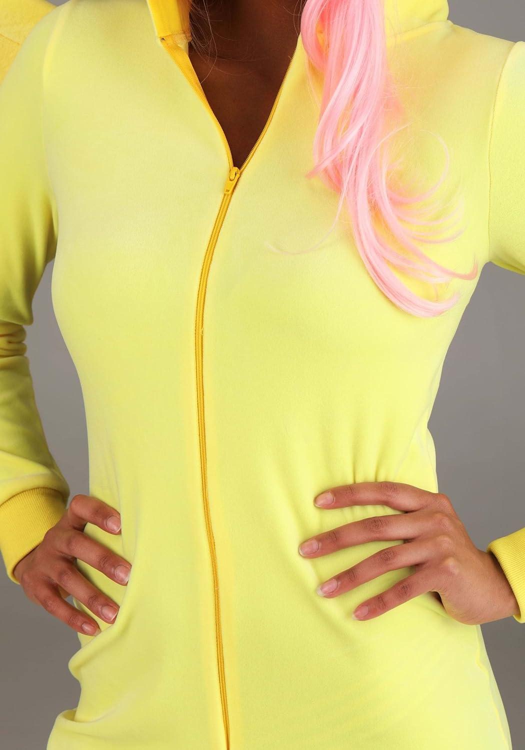 image:imagePlus Size My Little Pony Fluttershy Costume for Women Includes Jumpsuit with Attached Hood Tail Mane and Wings