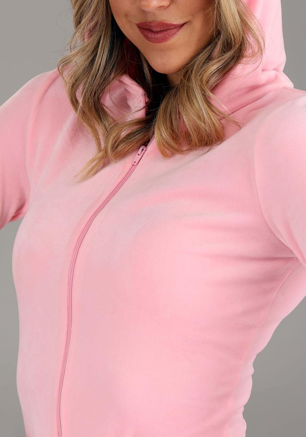 image:imagePlus Size My Little Pony Pinkie Pie Costume for Women Includes Jumpsuit with Attached Hood Mane Tail and Cutie Mark