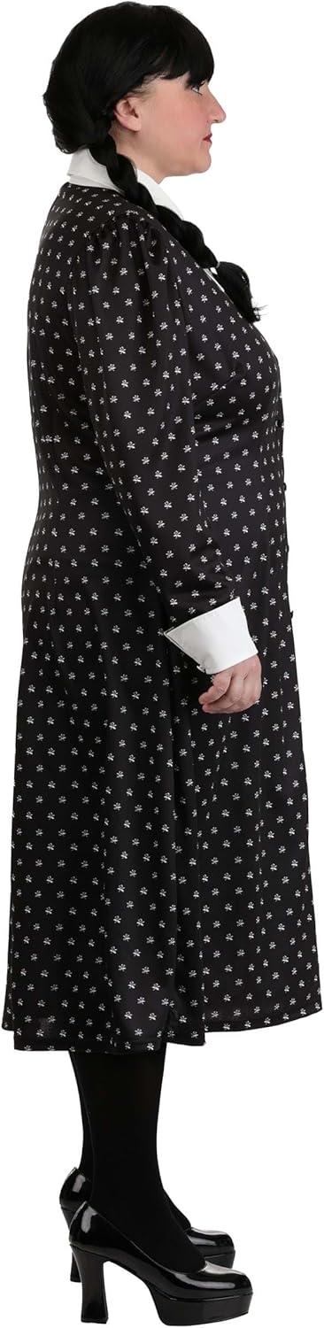 image:imagePlus Size Wednesday Addams Polka Dot Costume for Women Halloween Party Outfit Gothic Movie amp TV Show Character Dress
