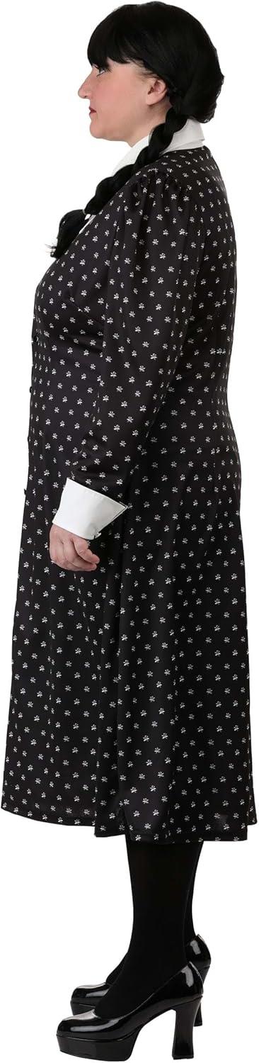 image:imagePlus Size Wednesday Addams Polka Dot Costume for Women Halloween Party Outfit Gothic Movie amp TV Show Character Dress