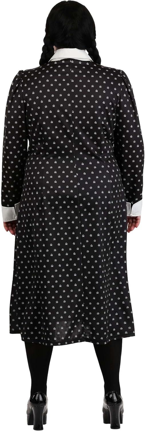image:imagePlus Size Wednesday Addams Polka Dot Costume for Women Halloween Party Outfit Gothic Movie amp TV Show Character Dress