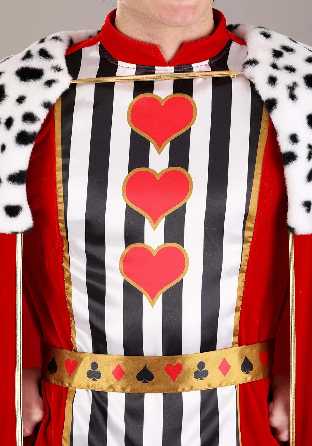 image:imagePremium Mens King of Hearts Costume Stretch Velvet Tunic and Pants