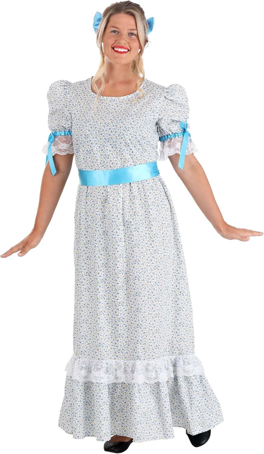 image:imageWendy Costume for Adults FloorLength Dress with Waist Sash and Hair Bow
