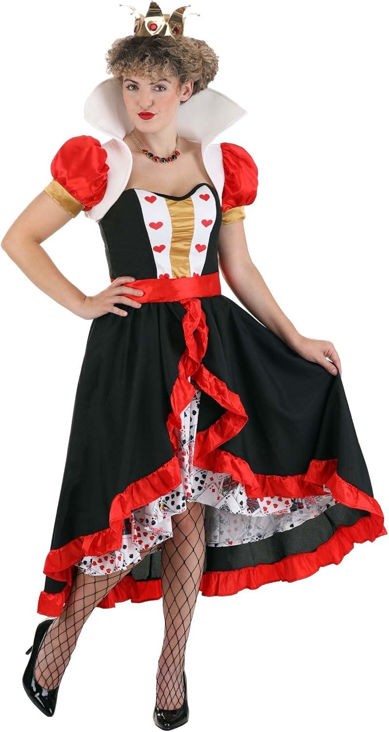 image:imageWomens Flirty Queen of Hearts Costume Corset Shrug Jacket and Skirt Adult Outfit for Halloween Costume and RoleplayBundle W Sceptor