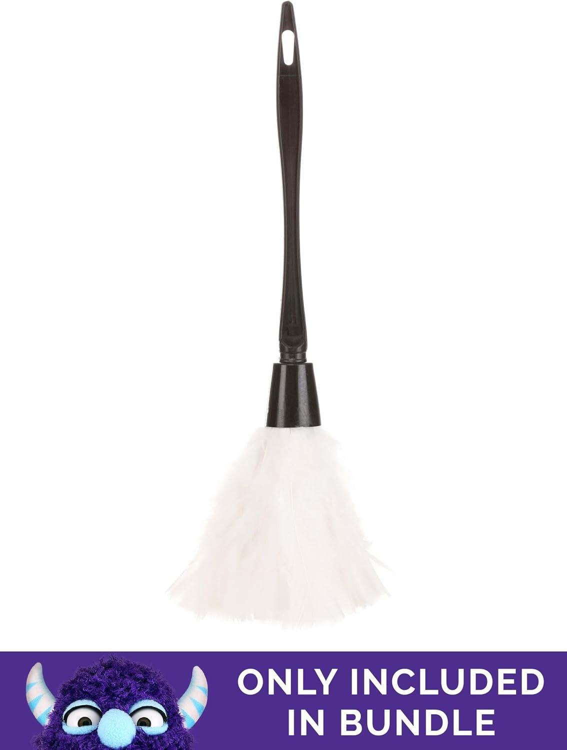 image:imageWomens French Feather Duster Halloween Costume Classic French Maid Uniform with Dress Apron amp Hat for Themed EventsBundle W Duster