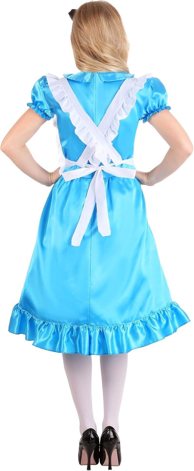 image:imageWonderful Alice Costume for Women Polyester Dress with Apron and Headband