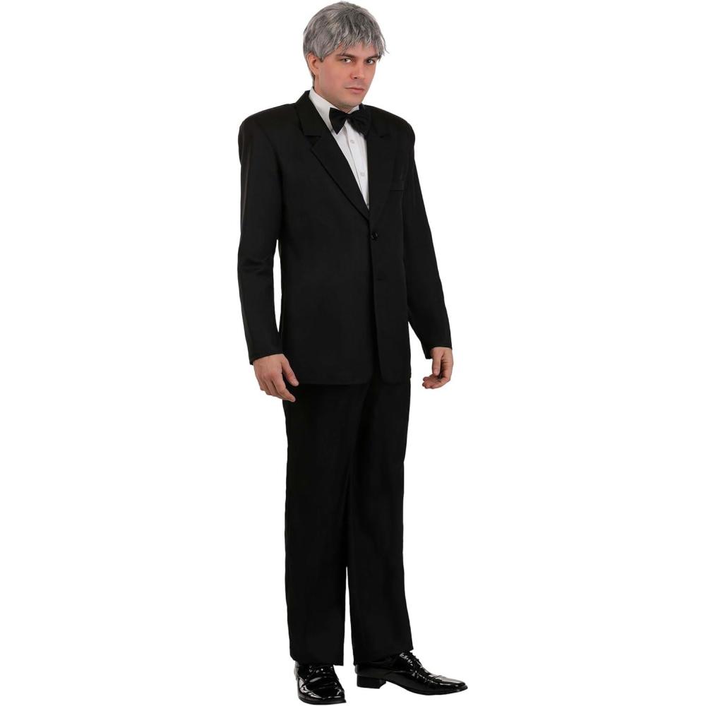 image:imageAdult 1960s Addams Family Lurch Costume Suit with Blazer Pants Bowtie amp Wig Creepy Halloween Outfit for Men