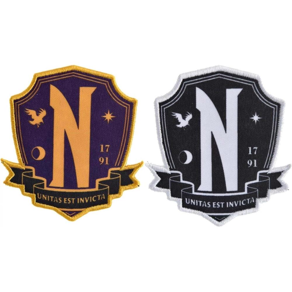 image:imageAmscan Wednesday Iron On Costume Accessory Patch Set