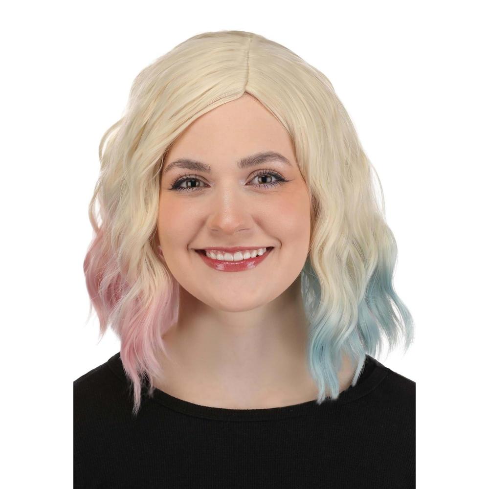 image:imageEnid Sinclair Costume Wig for Women Blonde Wig with Pink amp Blue Tips Shoulder Length Wednesday Character Cosplay Wig STStandard