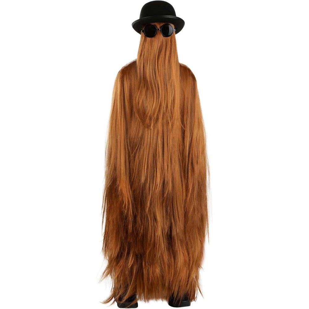 image:imageKids Cousin Itt Halloween Costume 1960s Addams Family Movie Character Outfit with Hair Tunic Bowler Hat amp Sunglasses