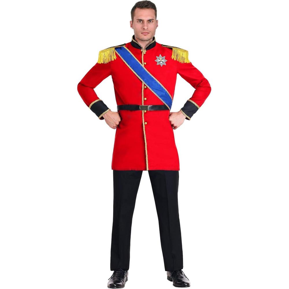 image:imageMens Royal Costume  Guard Uniform  European King Outfit  Adult Napoleon Attire for Halloween