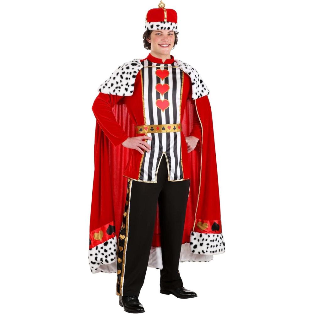 image:imagePremium Mens King of Hearts Costume Stretch Velvet Tunic and Pants