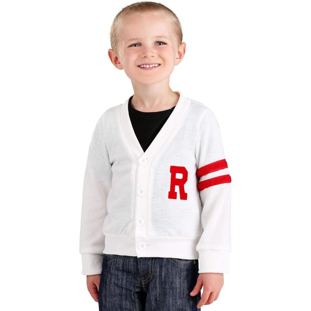 image:imageStep into 50s Coolness Toddler Deluxe Grease Rydell High Letterman Sweater Embrace Vintage StyleWhite