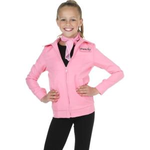 Fun Costumes Authentic Grease Costume Child Pink Ladies Jacket Costume for Girls Officially Licensed(Pink)