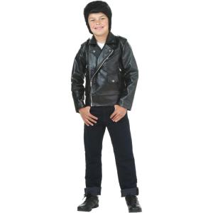 Get Your Little Rebel Rocking: Child’s Grease T-Birds Jacket – Let Them Embrace the Cool Factor with Style(Black)