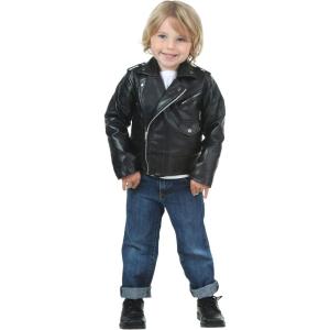 Get Your Toddler Rocking: Authentic T-Birds Costume Jacket – Let Them Embrace Coolness with Genuine Style!(Black)