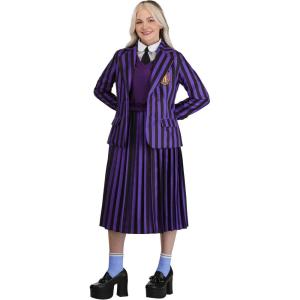Nevermore Academy Enid Sinclair Women’s Costume with Shirt, Vest, Jacket, Skirt, and Tie for Halloween Cosplay Fun