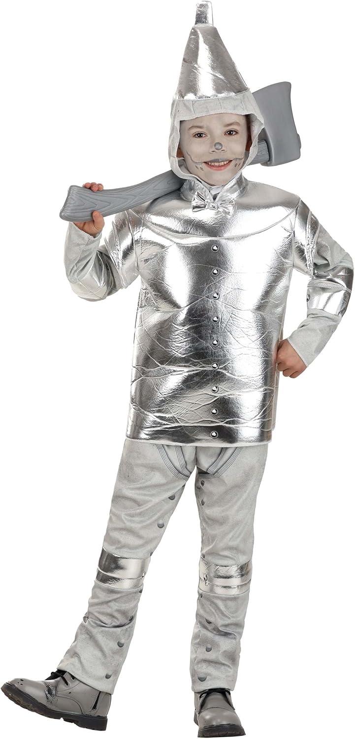 image:imageWizard of Oz Tin Man Costume for Boys Kids Tin Man Costume with Metallic Silver Shirt Pants amp Headpiece