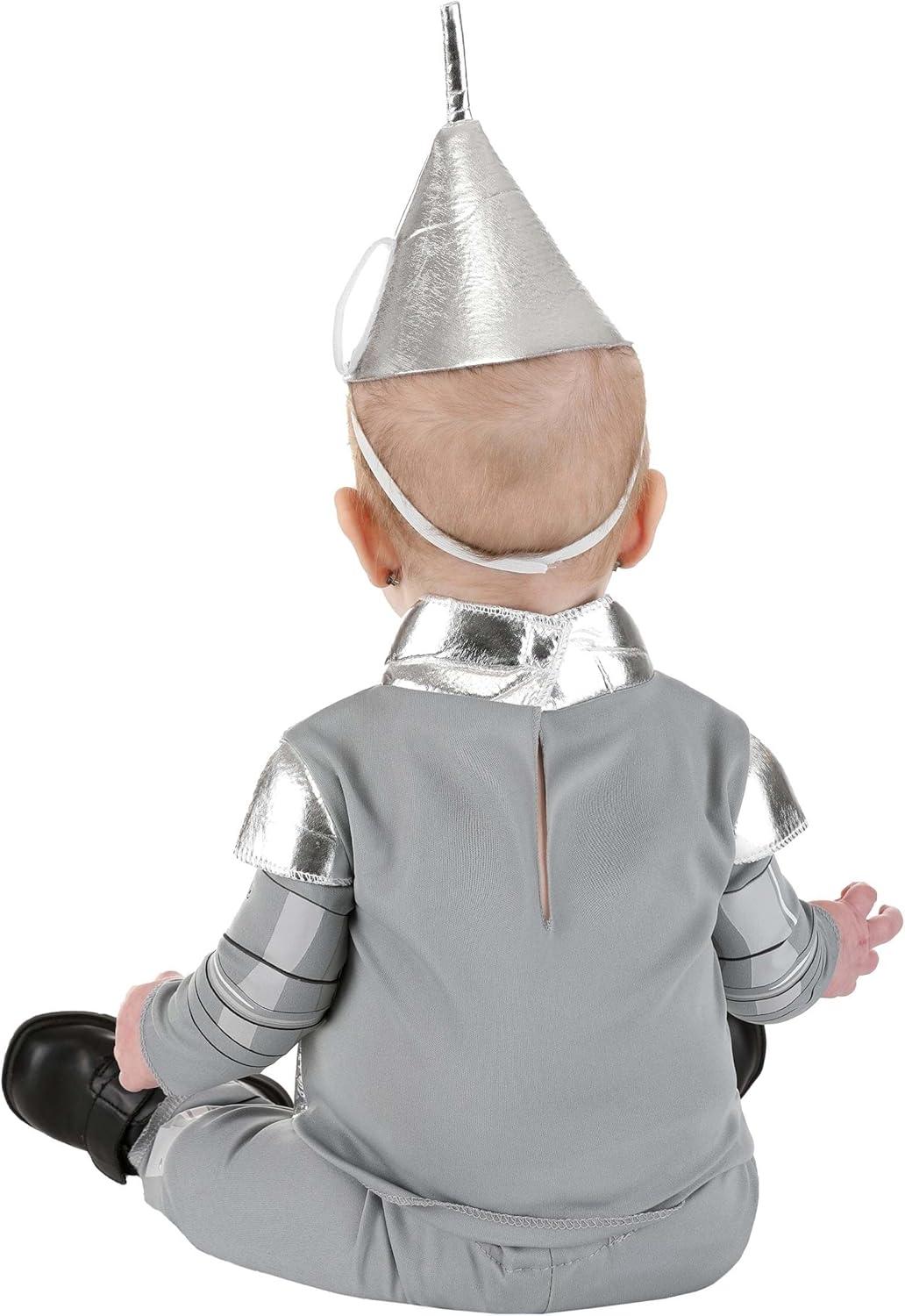 image:imageWizard of Oz Tin Man Costume for Infants Silver Metallic Tin Man Suit Outfit for Halloween