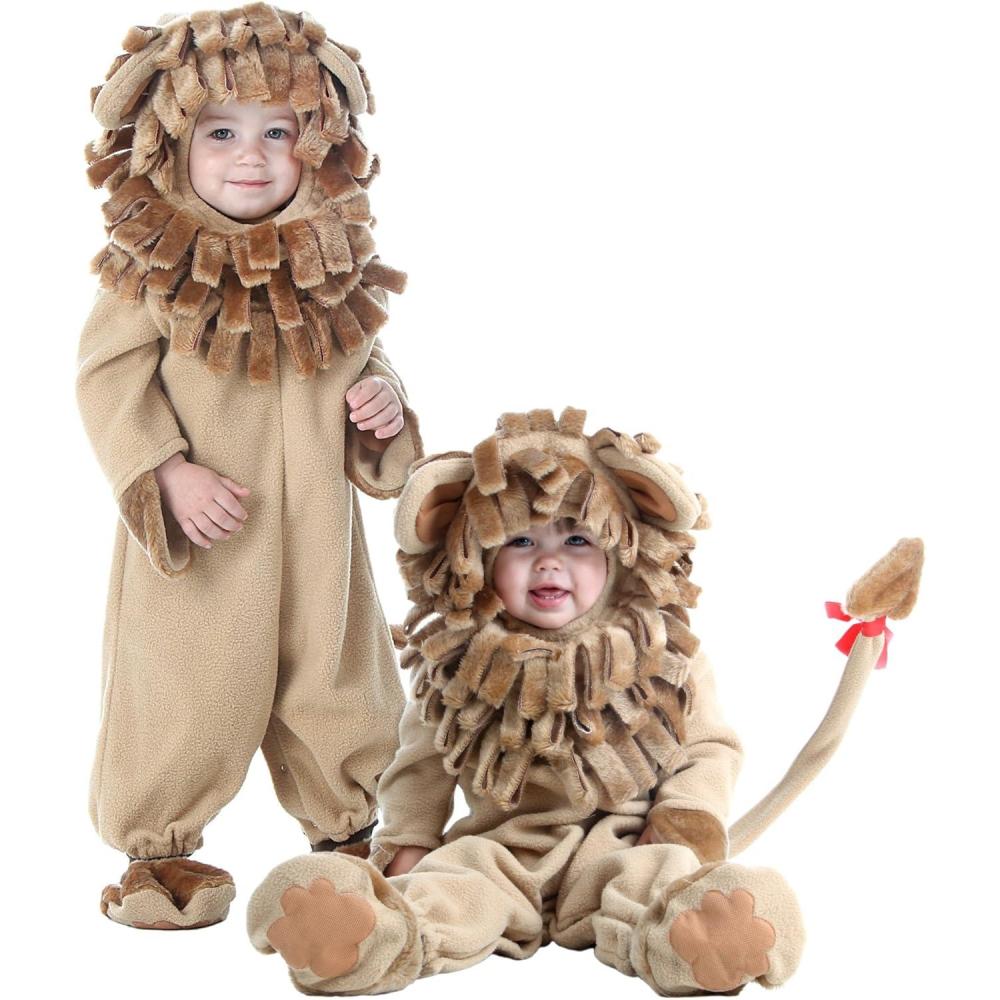image:imageDeluxe Lion Costume for Toddlers Cute Animal Halloween Onepiece King of the Jungle Outfit for Boys 12 Months4T
