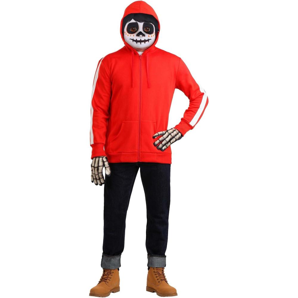 image:imageDisney Pixar Coco Miguel Adult Costume with Sweatshirt Gloves Mask Officially Licensed Halloween Outfit