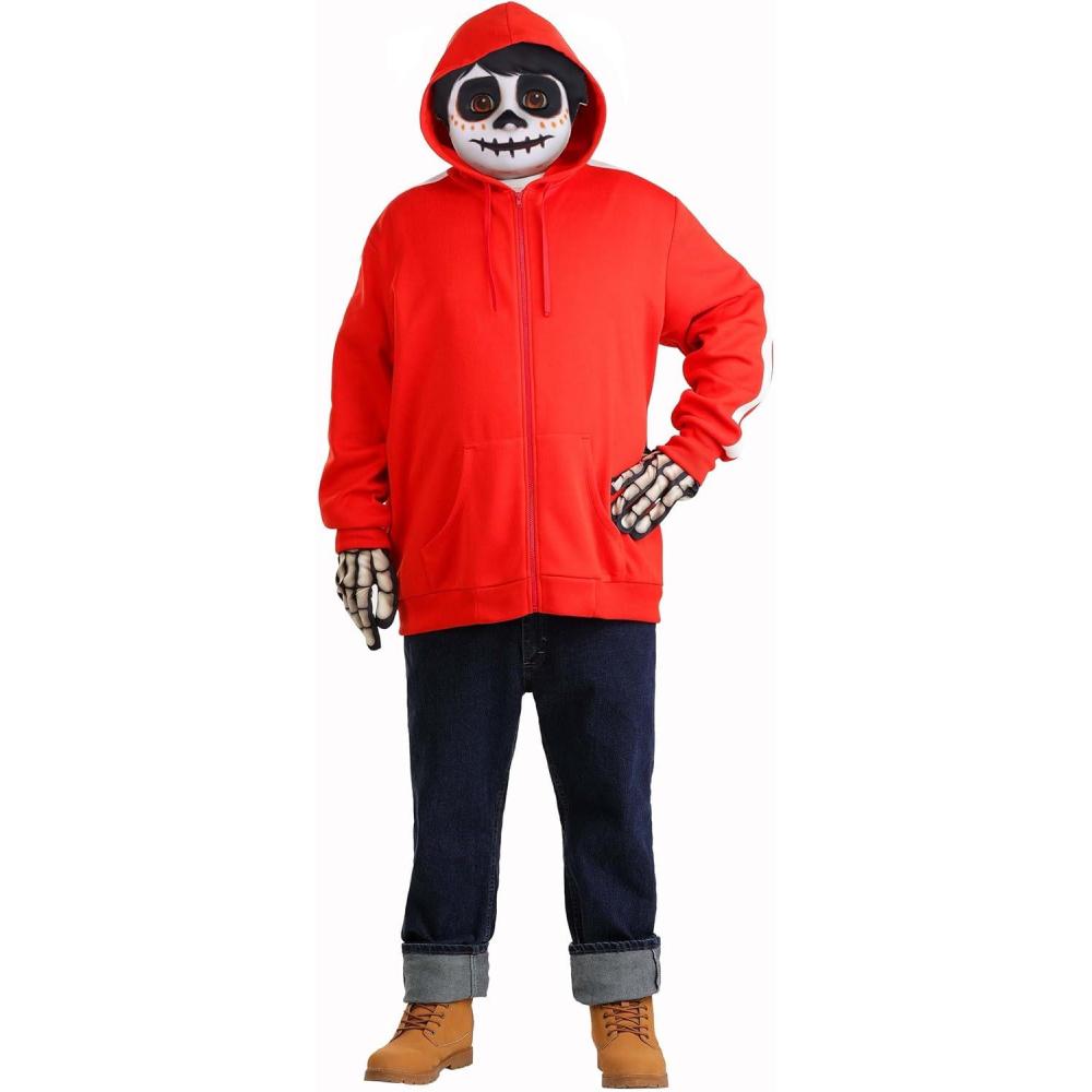 image:imagePlus Size Disney Pixar Coco Miguel Adult Halloween Costume with Sweatshirt Gloves Mask  Officially Licensed