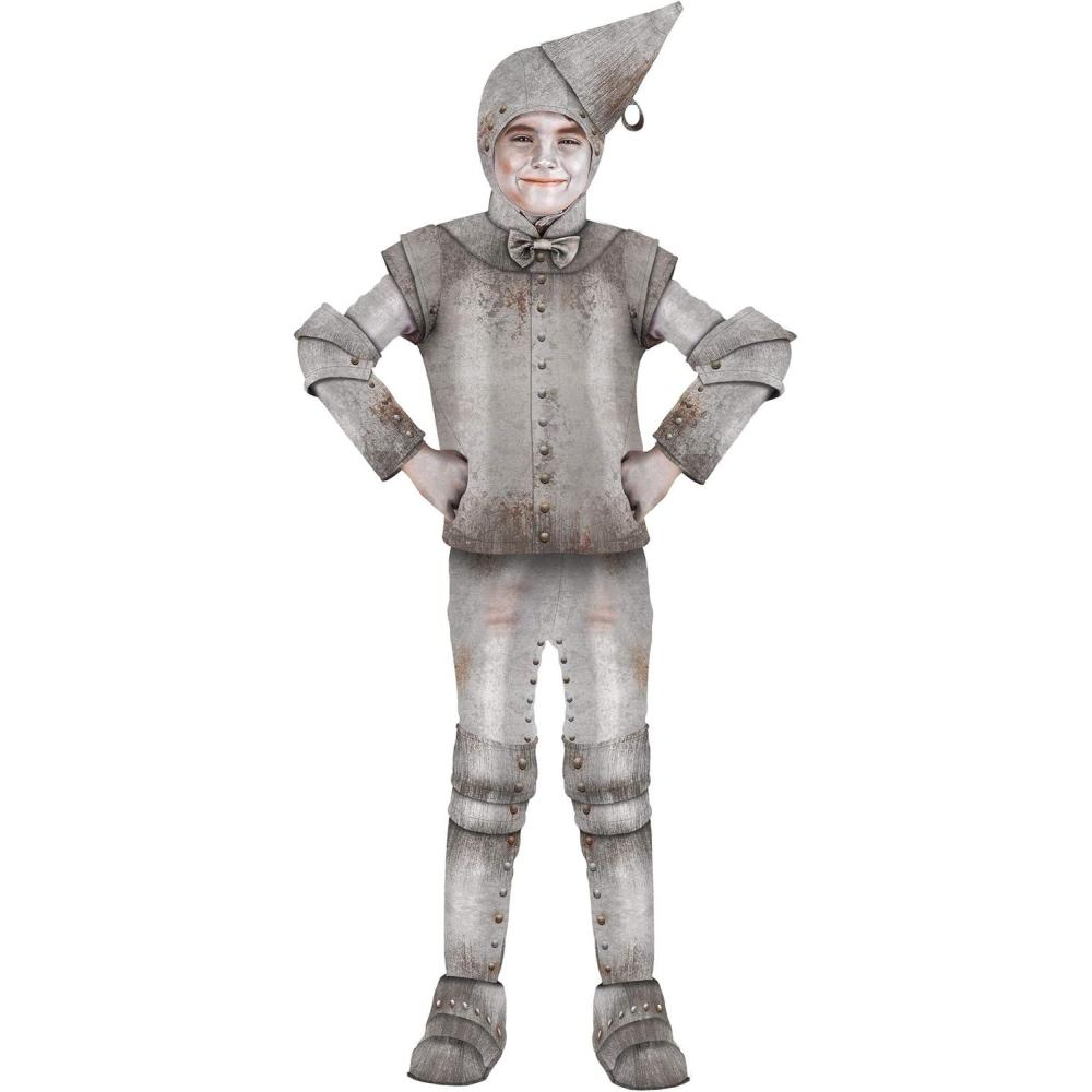 image:imageTin Fellow Costume for Kids  Shirt Pants Wrist Cuffs Boot Covers and Hood