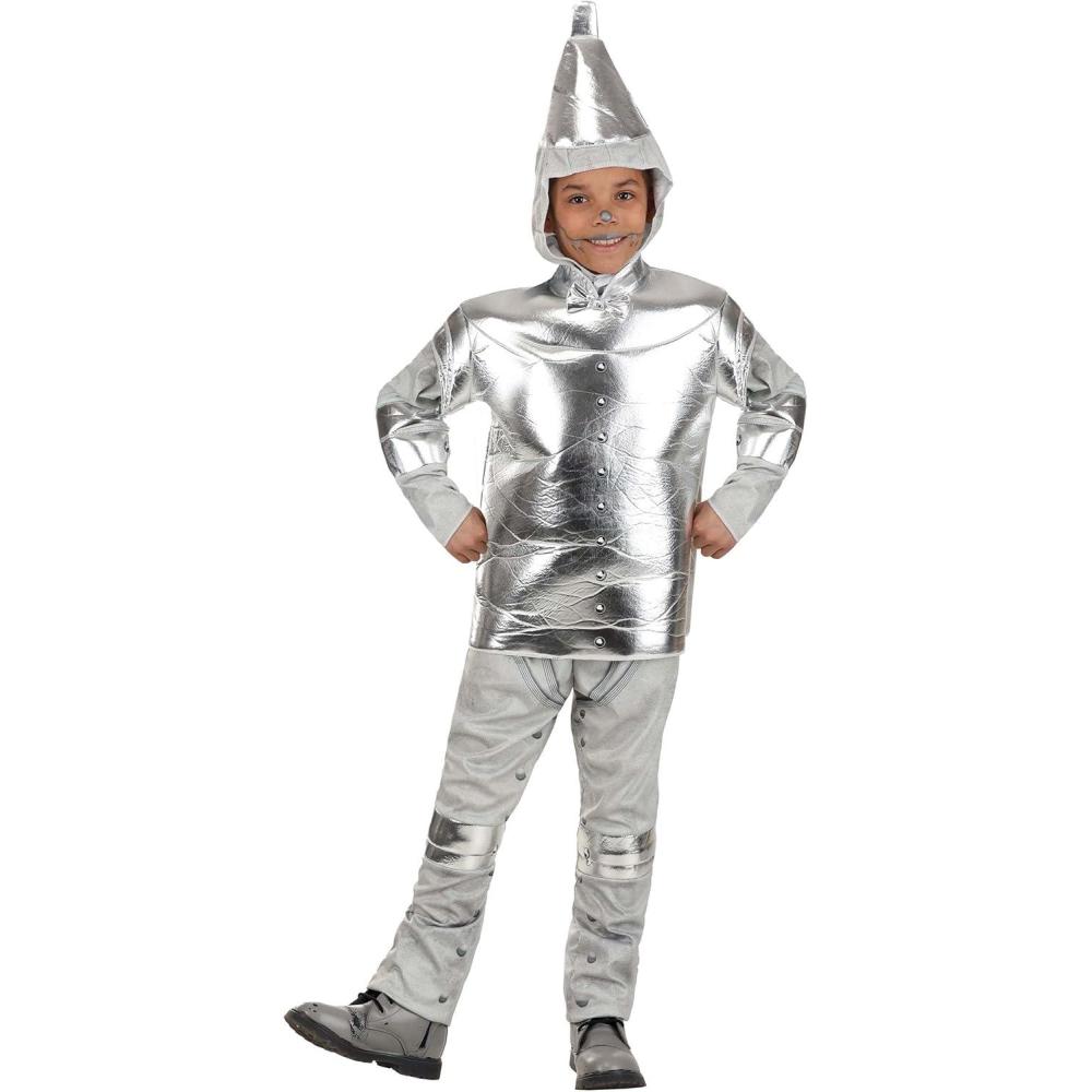 image:imageWizard of Oz Tin Man Costume for Boys Kids Tin Man Costume with Metallic Silver Shirt Pants amp Headpiece