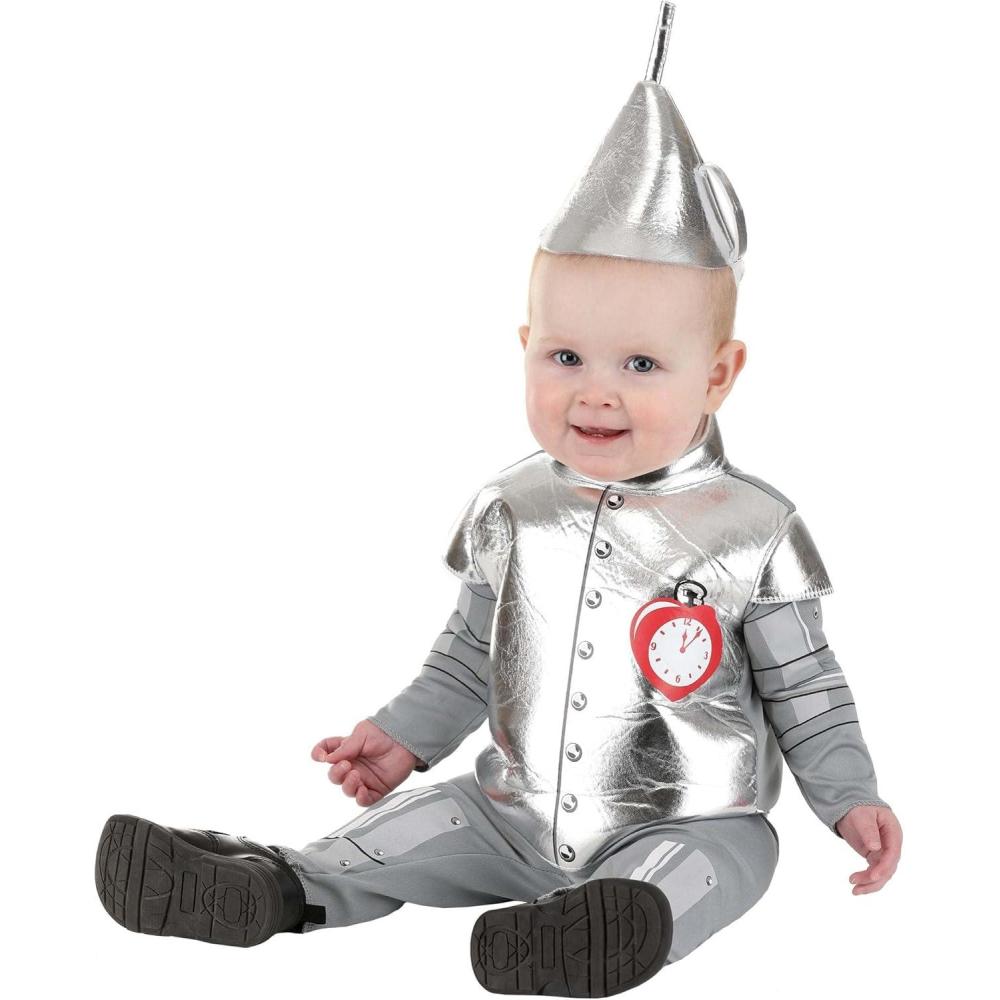 image:imageWizard of Oz Tin Man Costume for Infants Silver Metallic Tin Man Suit Outfit for Halloween