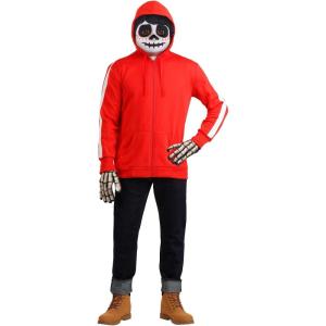 Disney Pixar Coco Miguel Adult Costume with Sweatshirt, Gloves, Mask – Officially Licensed Halloween Outfit