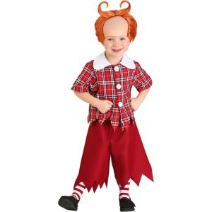 Red Munchkin Costume for Toddlers – Shirt, Shorts, Socks