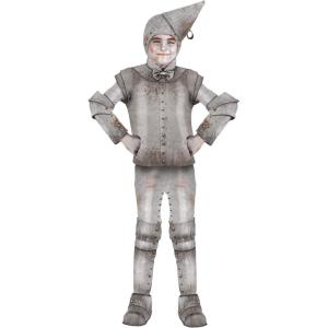 Tin Fellow Costume for Kids – Shirt, Pants, Wrist Cuffs, Boot Covers, and Hood