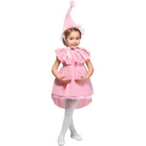 Toddler Munchkin Ballerina Costume – Pink Dress with Ruffles and Elf-Style Hat
