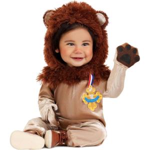 Wizard of Oz Cowardly Lion Costume for Infants, Cuddly Lion Jumpsuit for Movie Cosplay, School Plays & Halloween