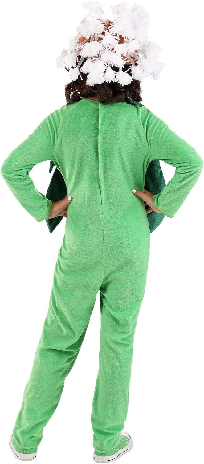 image:imageKids Puffball Dandelion Halloween Costume Cute Green Flower Plant Jumpsuit with Headpiece
