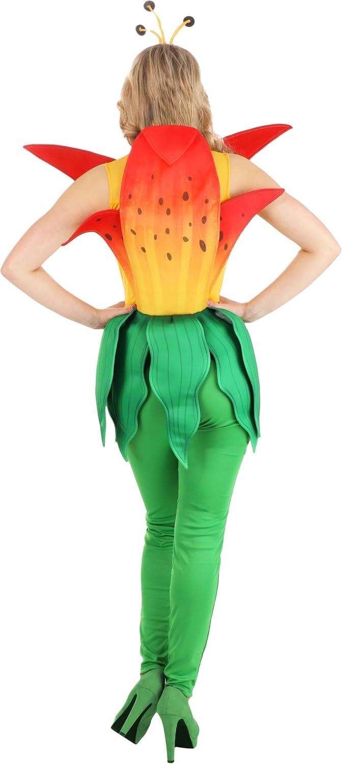 image:imageTiger Lily Flower Costume for Women Floral Outfit for Adults Garden Boquete Flowers Costume for Halloween Parties