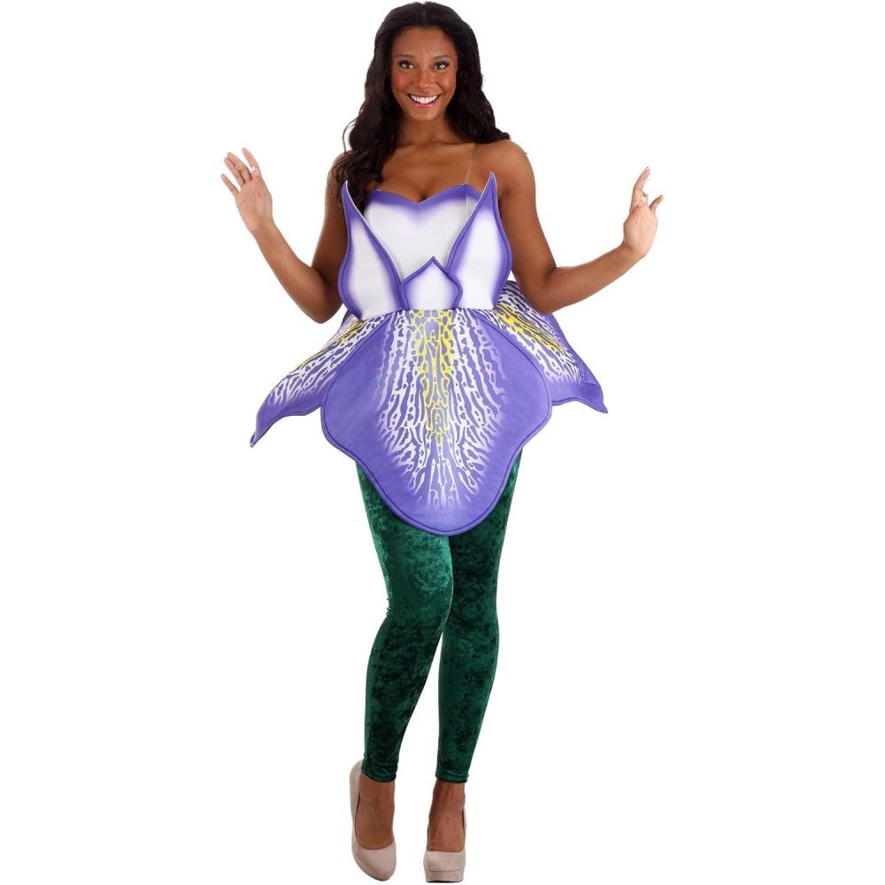 image:imageAdult Flower Costume Womens Purple Iris Outfit for Halloween