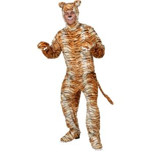 Tiger Costume for Adults, Bengal Tiger Bodysuit, Jungle Cat Halloween Costume, Black Striped Orange Big Cat Outfit
