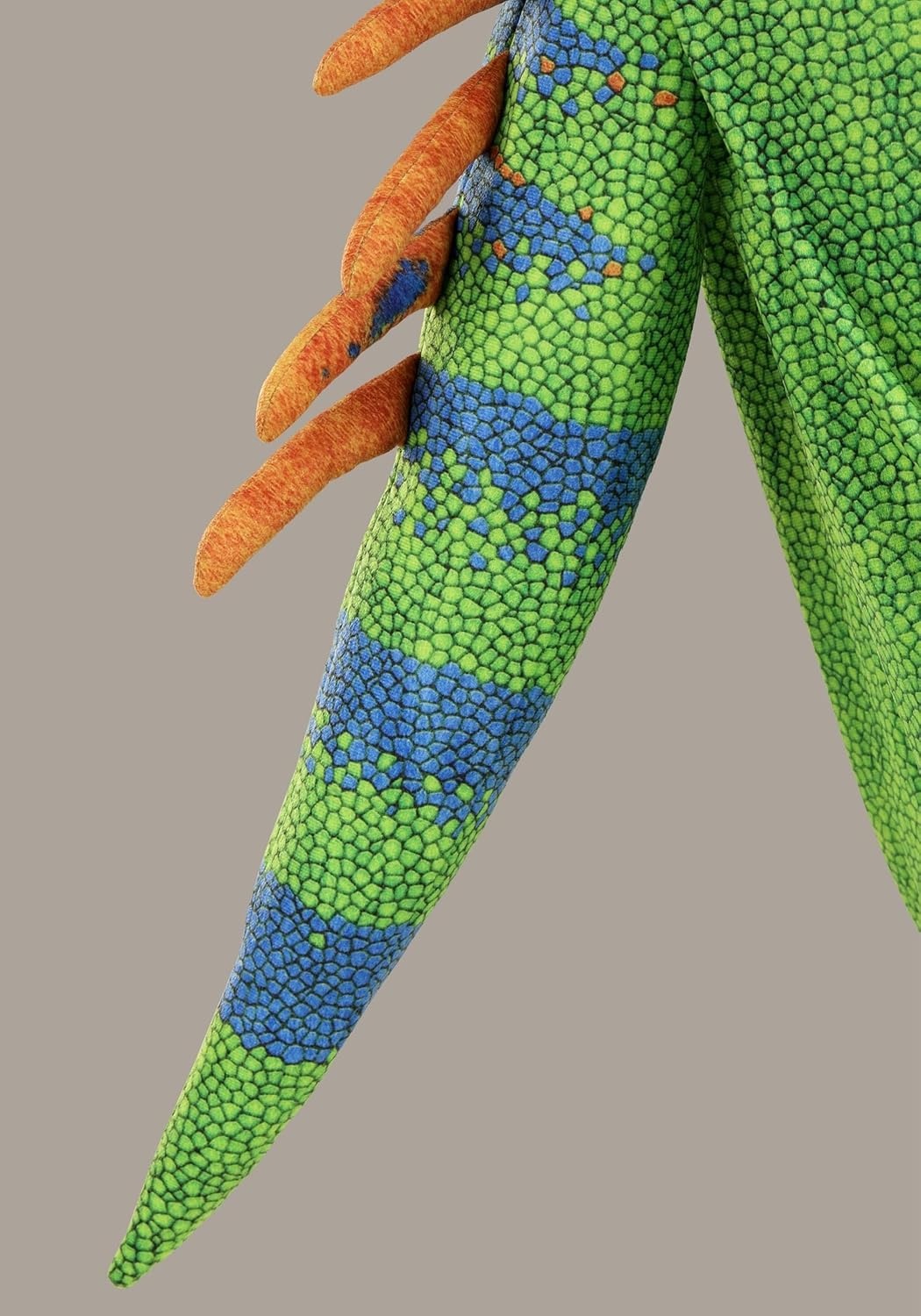 image:imageKids Green Iguana Costume with Scaled Jumpsuit Stuffed Spikes amp Claws Headpiece amp Shoe Covers