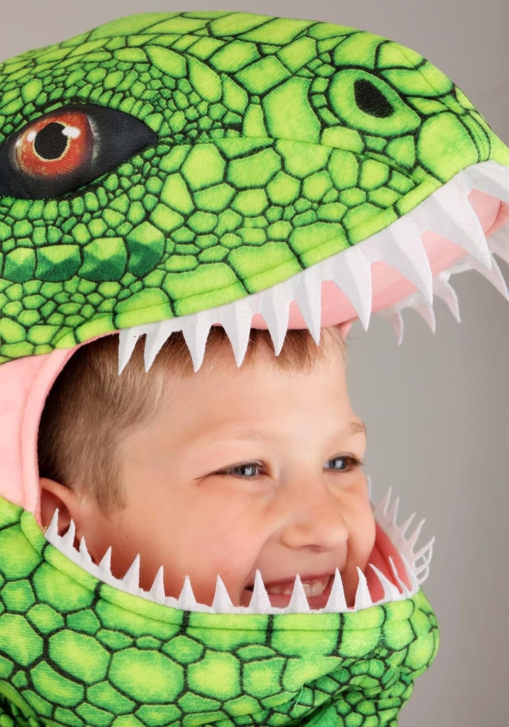 image:imageKids Green Iguana Costume with Scaled Jumpsuit Stuffed Spikes amp Claws Headpiece amp Shoe Covers