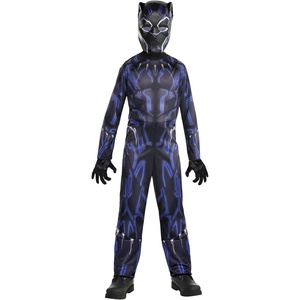 Kids Black Panther Costume | Child Marvel Superhero Mask and Jumpsuit for Halloween, Dress Up Events