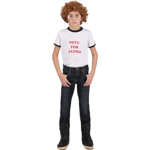 Napoleon Dynamite Costume for Kid’s – Includes Wig, Glasses, Vote for Pedro Shirt & Boot Covers – Officially Licensed