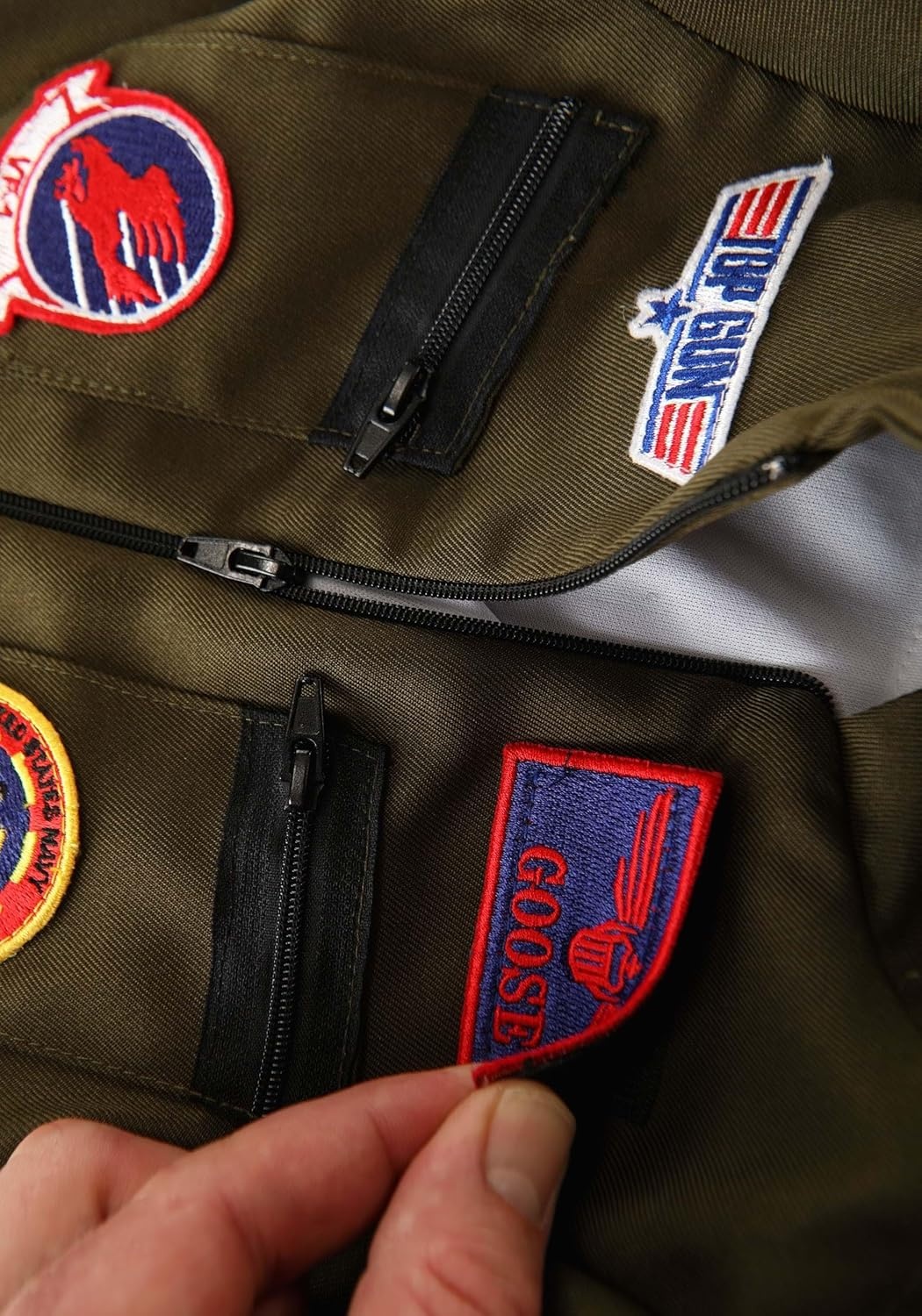 image:imageInfant Top Gun Flight Suit Halloween Costume Tiny Maverick in Training Outfit Officially Licensed